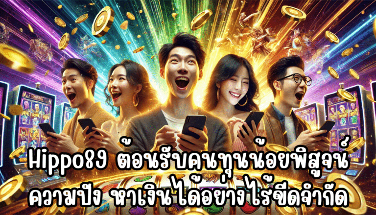 Hippo89 ต้อนรับคนทุนน้อย เข้ามาท้าพิสูจน์ความปัง หาเงินได้อย่างไร้ขีดจำกัด